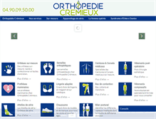 Tablet Screenshot of orthopedie-cremieux.com